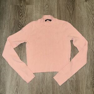 Brandy Melville cropped mock neck long sleeve